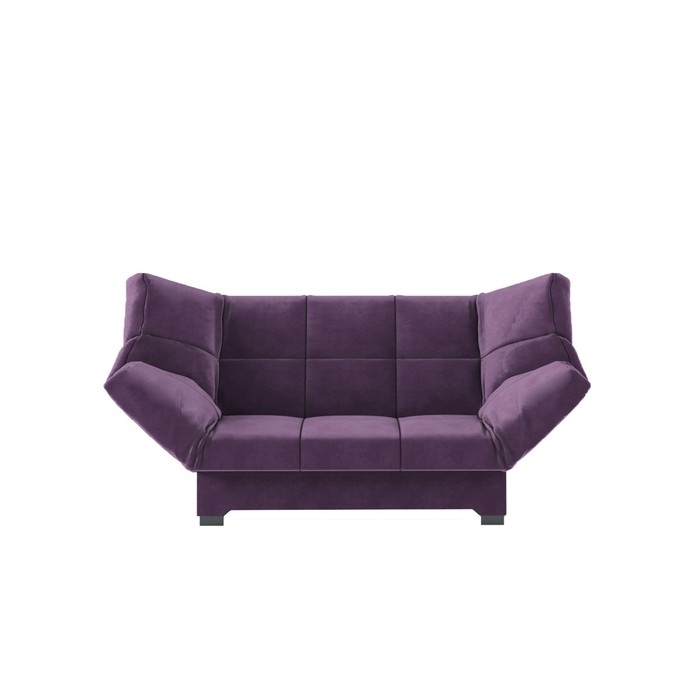 Прямой диван «Джакарта», механизм клик-кляк, велюр, цвет фиолетовый