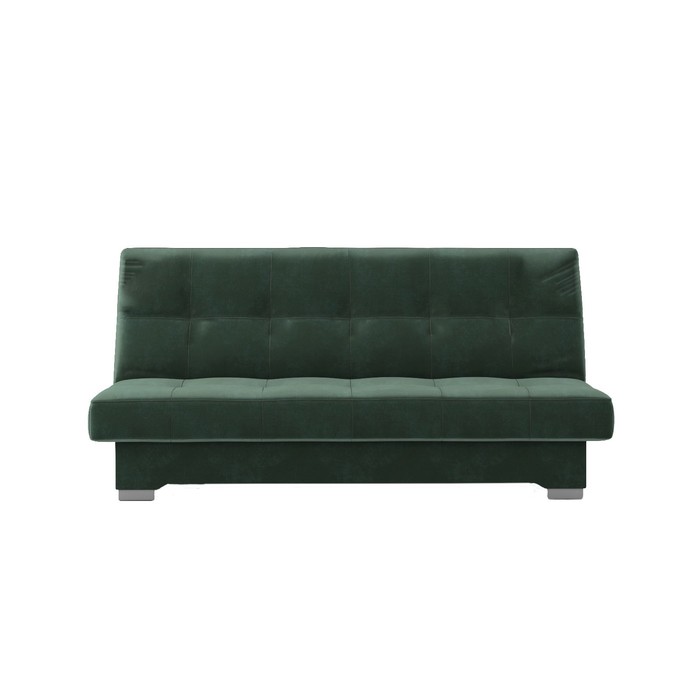 Прямой диван «Осло», механизм книжка, велюр, цвет зелёный