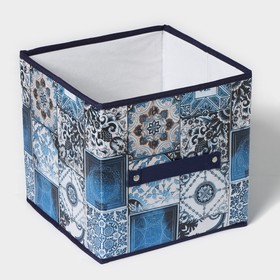 Короб для хранения Доляна «Мозаика», 25×25×25 см, цвет синий Ош