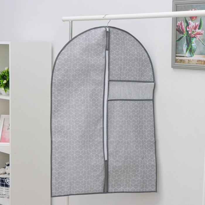 Чехол для одежды с ПВХ окном 90х60 см "Фора"
