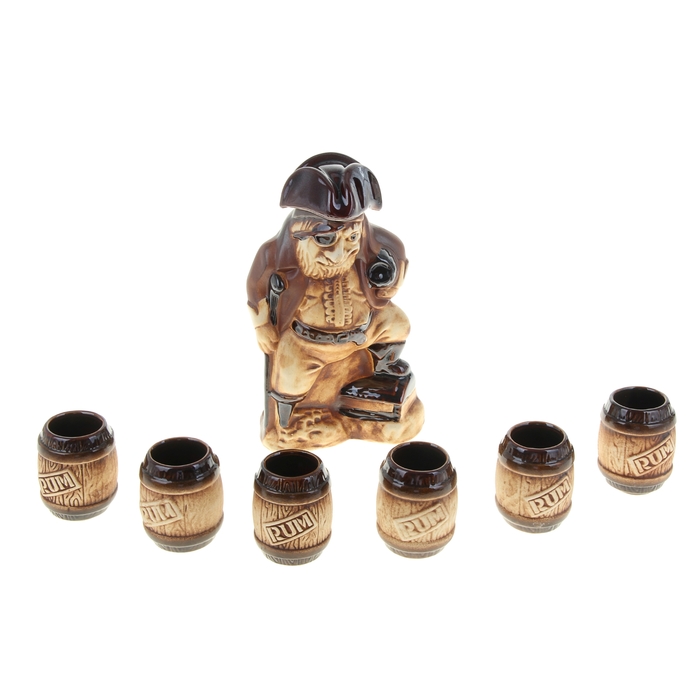 Штоф с рюмками "Пират" 7 предметов, 0,97 л