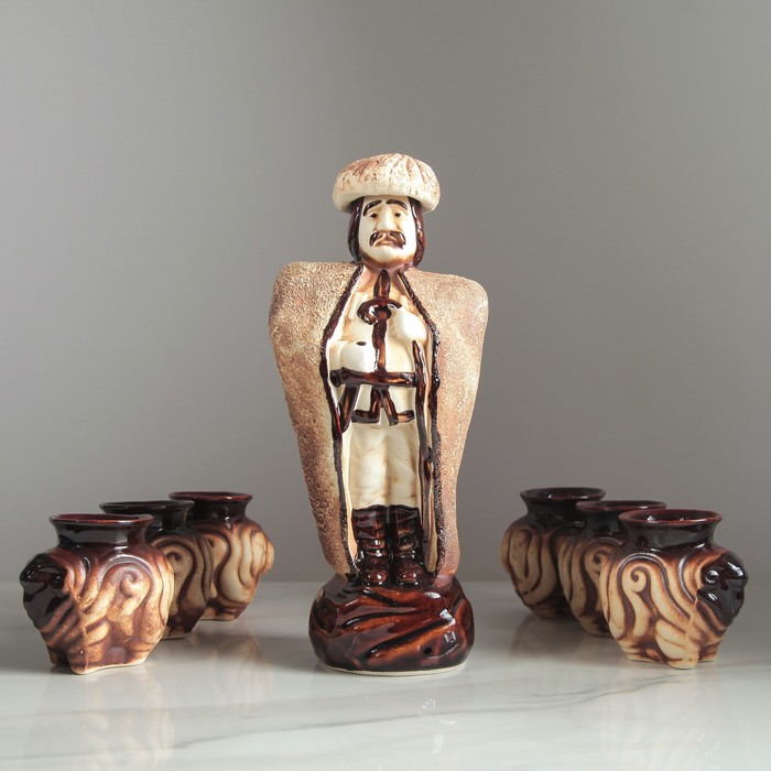 Штоф с рюмками "Пастух" 7 предметов, 1 л