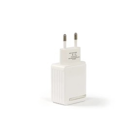 

Сетевое зарядное устройство BYZ U13, 2 USB, 2.4 А, дисплей, белое