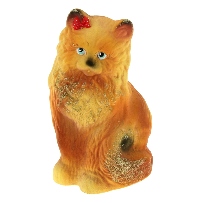 Копилка "Кот Перс" малая, флок, микс