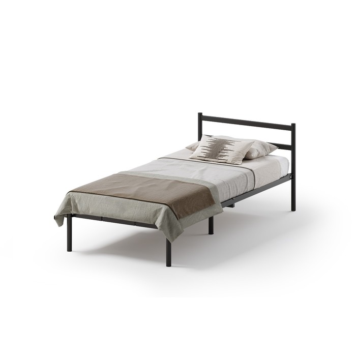 кровать лофт 2000 900 односпальная разборная металлическая Кровать c матрасом «Мета», разборная, металлическая, 900 × 2000 мм