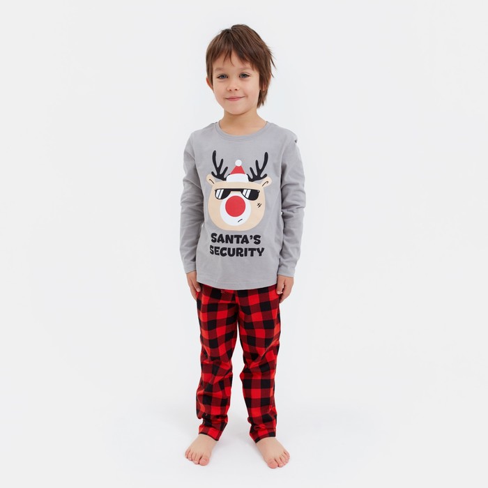 

Пижама детская новогодняя KAFTAN "Santa's security", размер 34 (122-128 см)