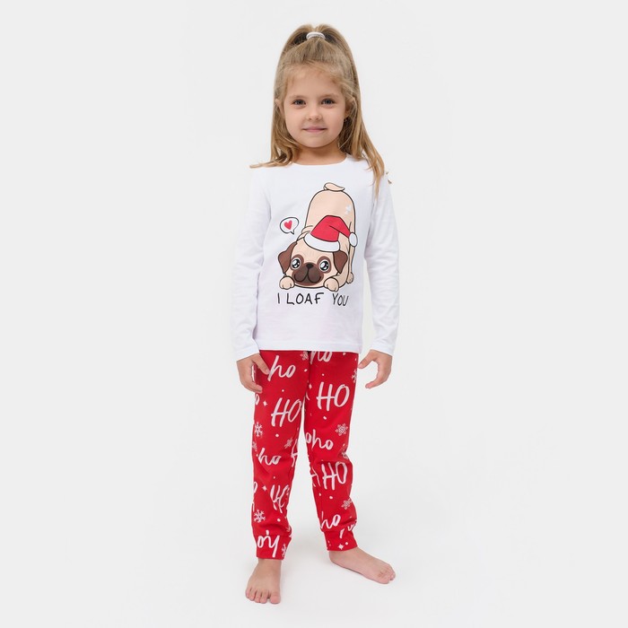 Пижама детская новогодняя KAFTAN «Мопс», размер 32 (110-116 см)