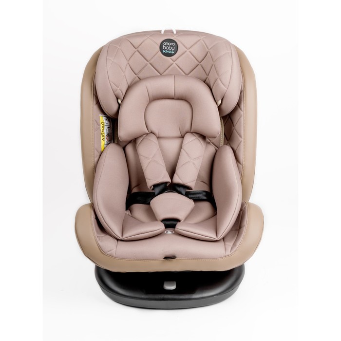 Автокресло детское AmaroBaby Brilliant, крепление Isofix, класс D, группа 0+/1/2/3 (0-36 кг), цвет бежевый