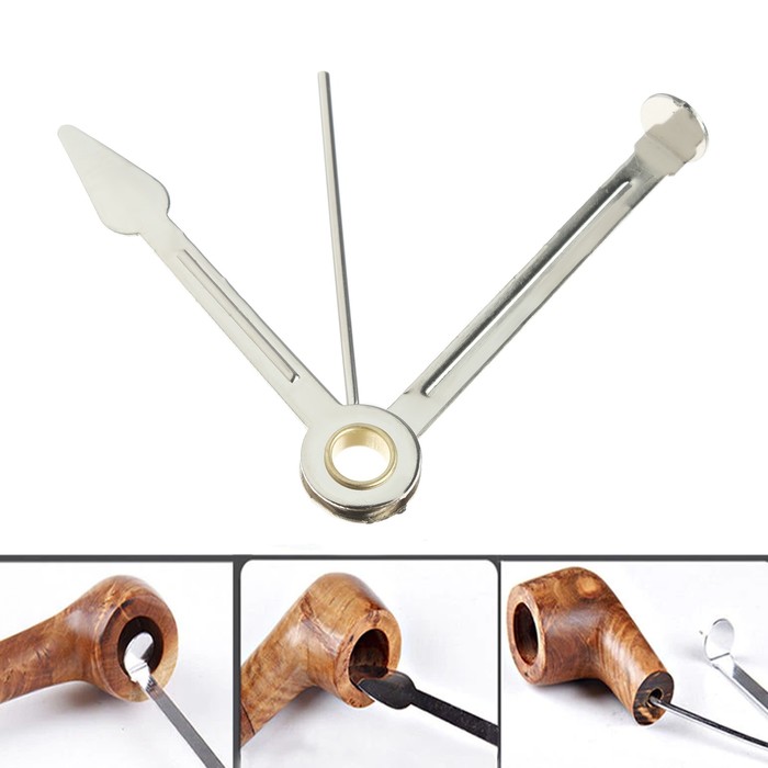 Инструмент для табачных трубок 3 в 1: скребок, уплотнитель, сквозная игла