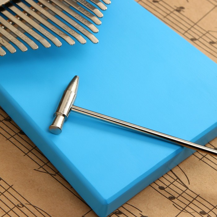 Музыкальный инструмент Калимба, синяя, 17 нот