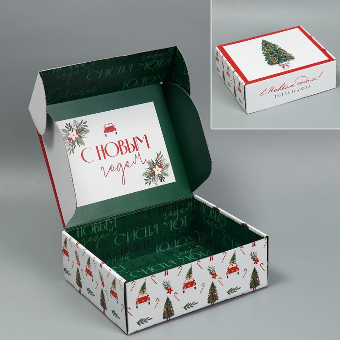 Коробка складная «Тепла и уюта», 27 × 21 × 9 см коробка складная снежный город 27 × 21 × 9 см