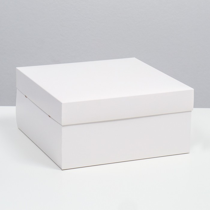Коробка складная, крышка-дно, белая, 25 х 25 х 12 см коробка складная крышка дно с окном белая 25 х 25 х 12 см