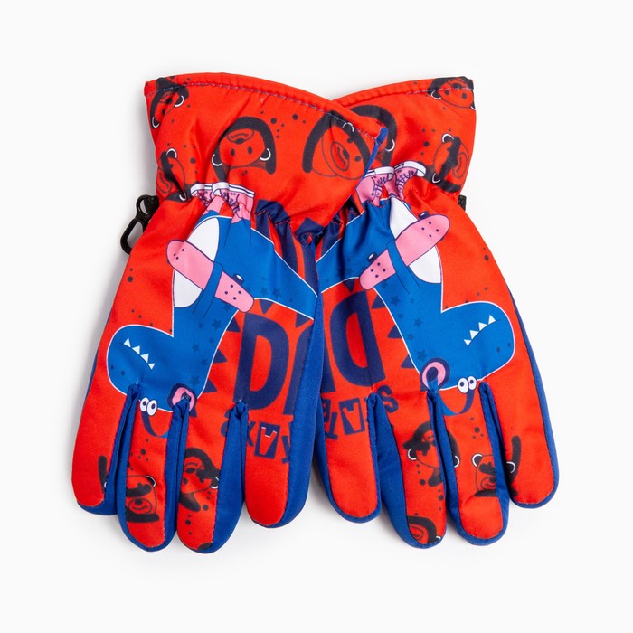 Перчатки детские, цвет синий/красный, размер 14 (4-6 лет) перчатки полиэстеровые детские 4 6 лет динозавры размер 2