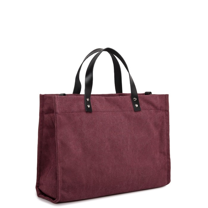 фото 01-66 сумка шопер, отдел на молнии, цвет бордовый 28х10х37см s.lavia