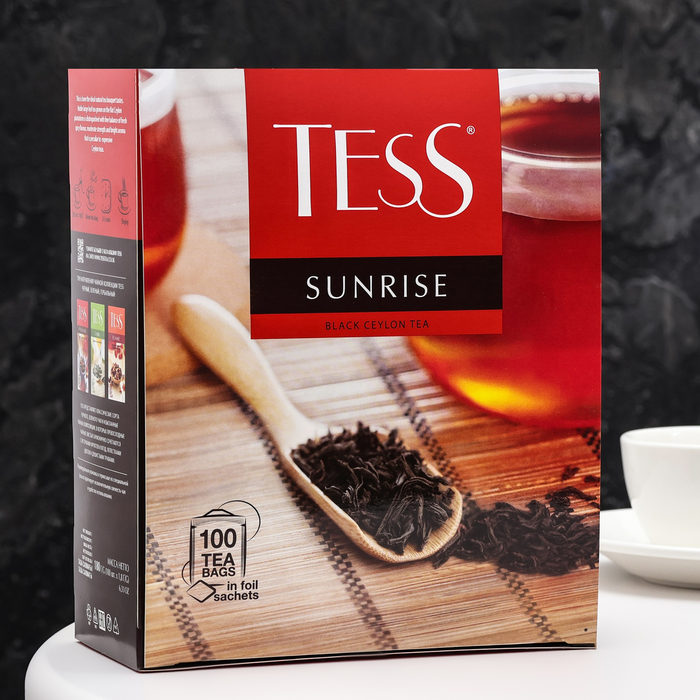 Чай Тесс Sunrise black tea , 100 пак*1,8 гр чай черный пакетированный heladiv gc vintage black tea 100 пак