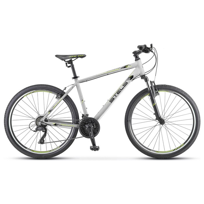 Велосипед 26 Stels Navigator-590 V, K010, цвет серый/салатовый, размер 18