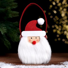 Новогодняя корзинка для декора «Дед Мороз» 12,5 × 8,5 × 24 см Ош