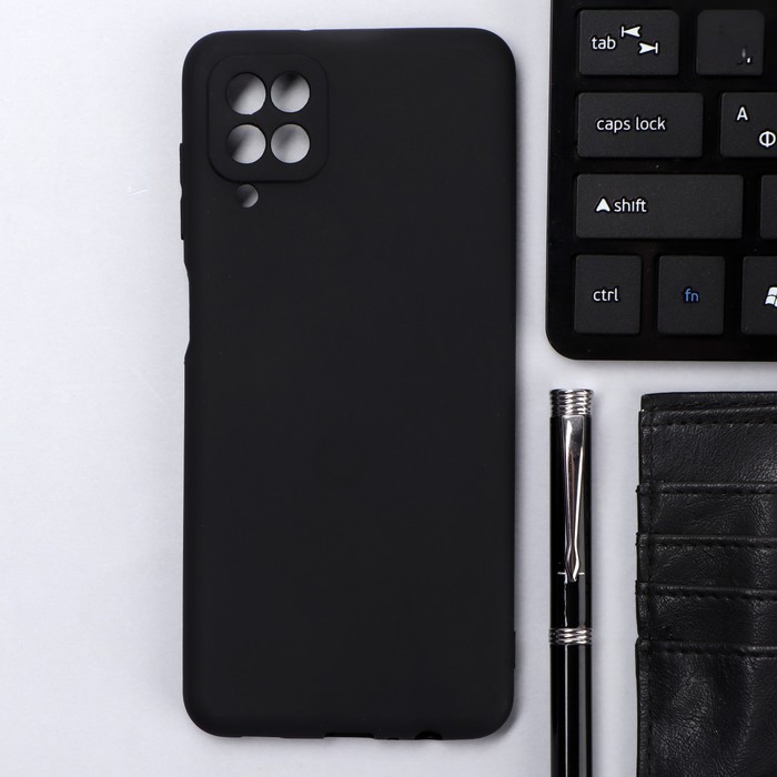 Чехол Innovation, для Samsung Galaxy A12, силиконовый, матовый, черный