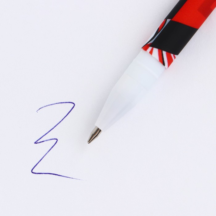 Ручка пластик с колпачком шариковая, синяя паста "Russia"  0.7 мм