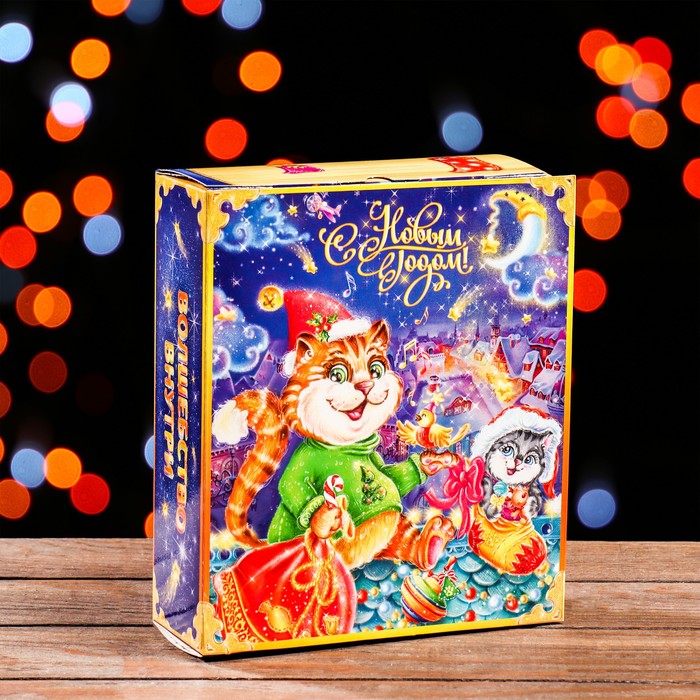 фото Подарочная коробка "книга с котом" 19 х 6,5 х 22 см
