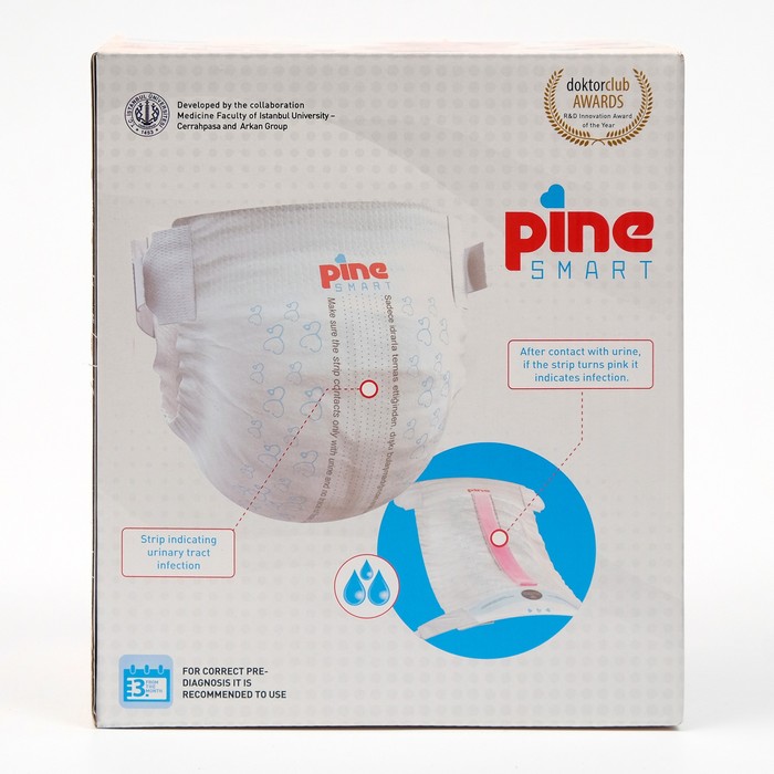 

Подгузники детские умные Pine Smart 2 Mini, 5 - 8 кг, 24 шт.