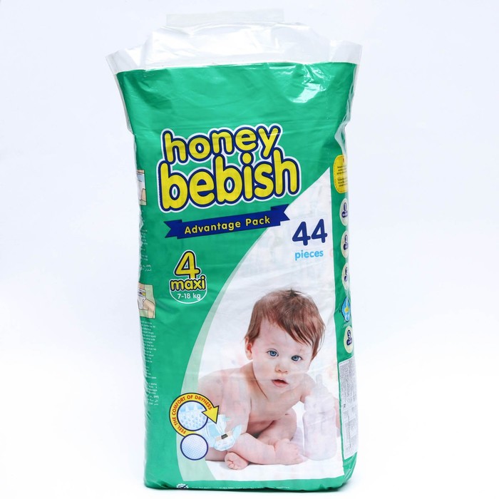

Подгузники детские Bebish 4 Maxi (7 - 18 kg), 44 шт