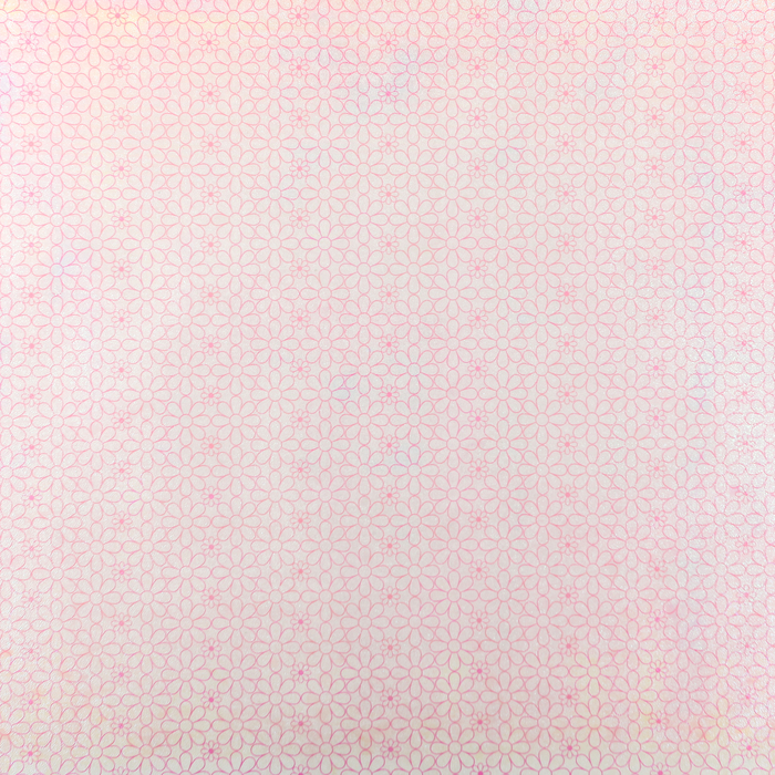 Бумага упаковочная перламутровая "Ромашки", розовый, 50 х 70 см