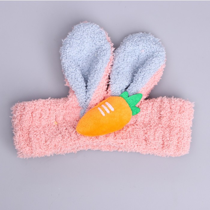Карнавальная повязка «Зайка» с морковкой, цвета МИКС