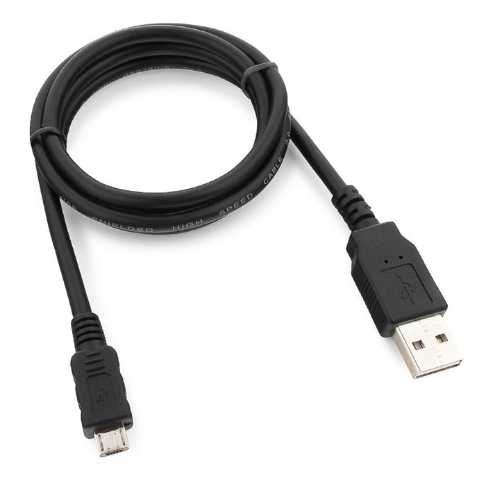 

Кабель Cablexpert CC-mUSB2D-1M, microUSB - USB, 2.4 А, 1 м, двусторонний, черный