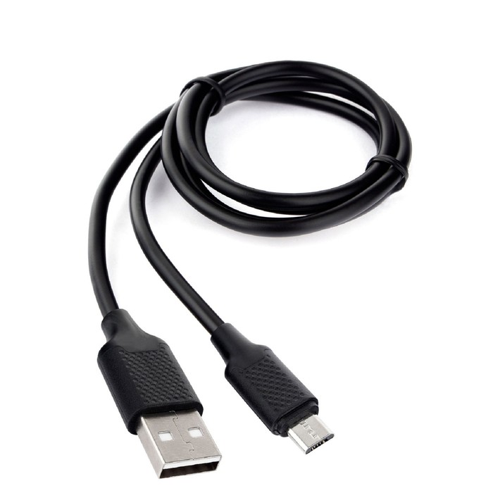 Кабель Cablexpert CCB-mUSB2-AMBMO2-1MB, microUSB - USB, 2.4 А, 1 м, быстрая зарядка, черный micro usb кабель cablexpert ccb musb2 ambmo2 1mb