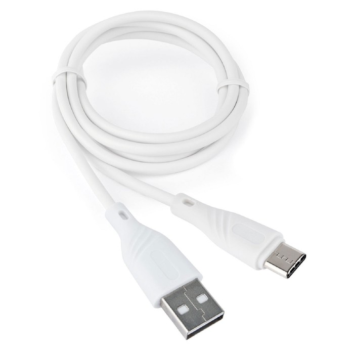 цена Кабель Cablexpert CCB-USB2-AMCMO1-1MW, Type-C - USB, 3 А, 1 м, быстрая зарядка, белый
