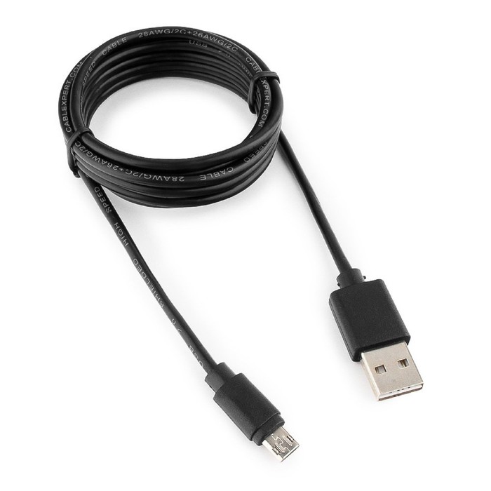 

Кабель Cablexpert CC-mUSBDS-6, microUSB - USB, 2.4 А, 1.8 м, двусторонний, черный