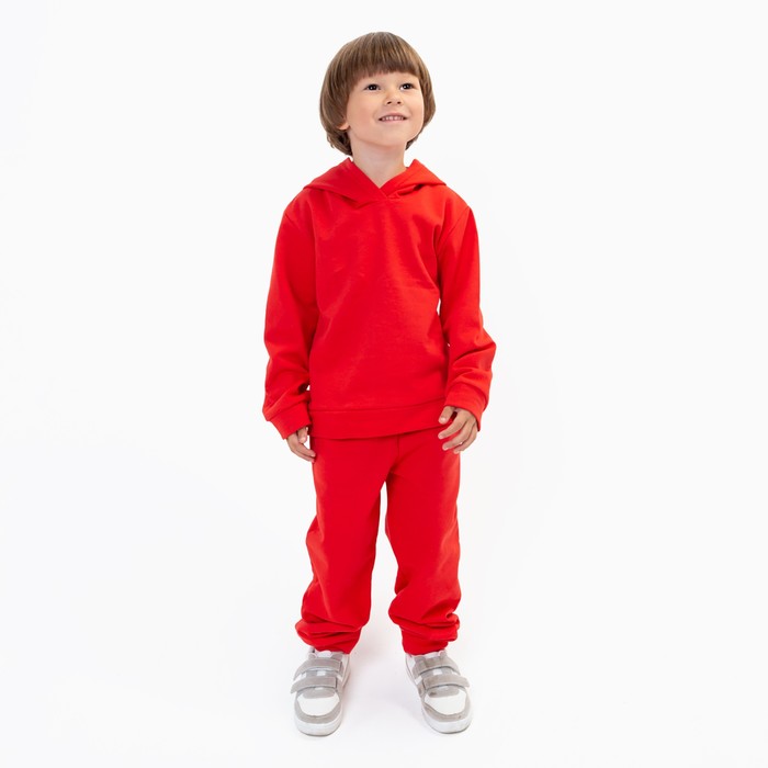 Костюм детский (толстовка, брюки) НАЧЁС, цвет красный, рост 92 см костюм детский толстовка брюки начёс цвет красный рост 140 см