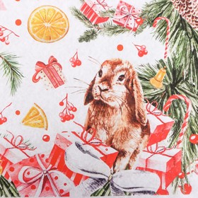 

Декупажная карта "Зая в подарках" формат А4, плотность 45г/м2