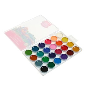 

Акварель 24 цвета ErichKrause ArtBerry Pearl, перламутровый эффект с УФ-защитой, пластик, европодвес, без кисти