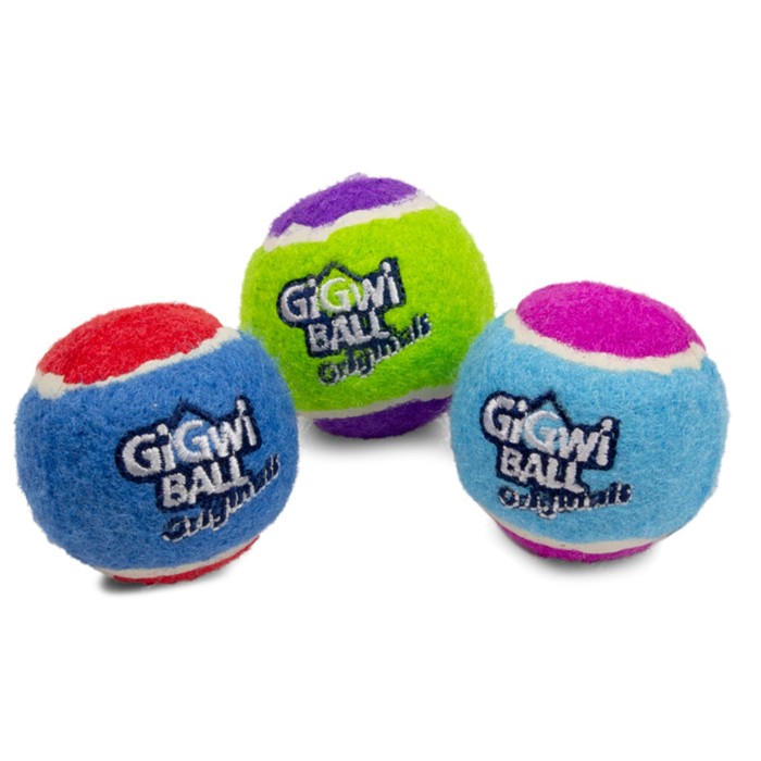Игрушка для собак Три мяча с пищалкой 8см, серия GiGwi BALL Originals