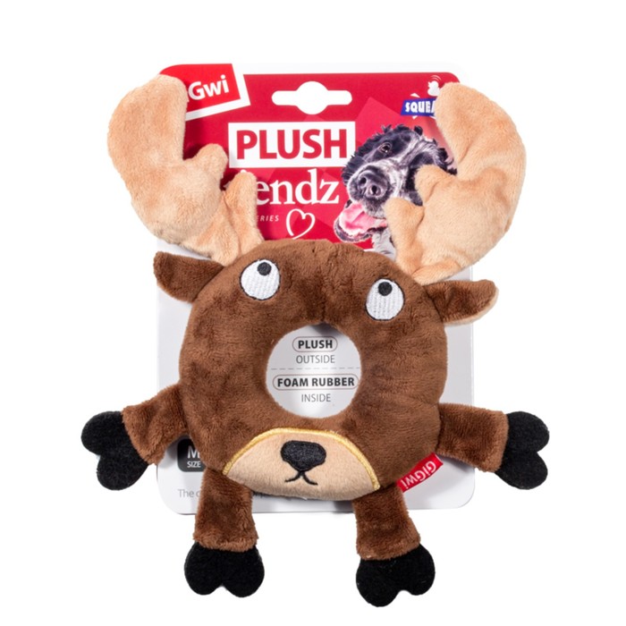 

Игрушка для собак Лось с пищалкой 19см, серия PLUSH FRIENDZ
