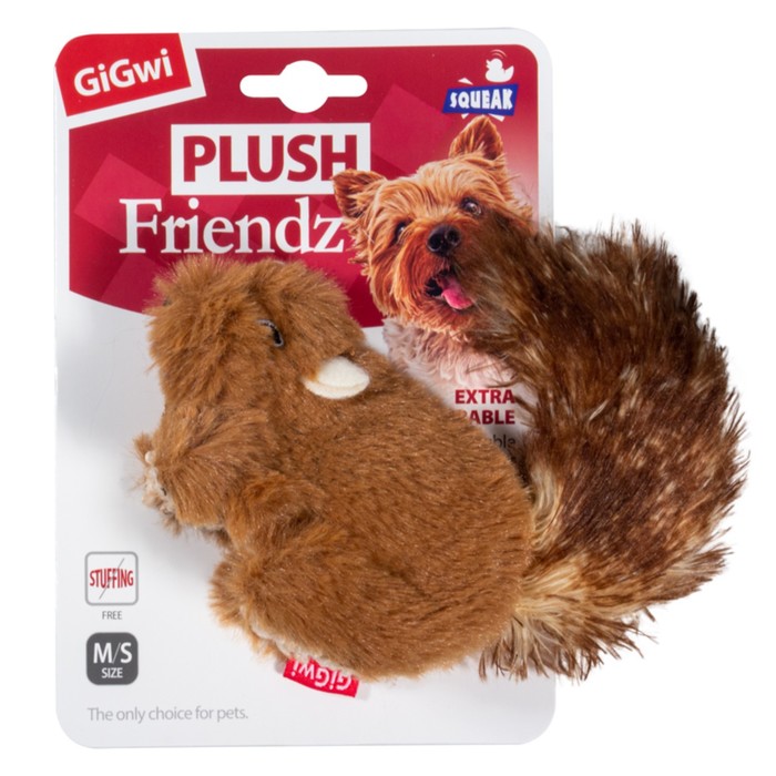 

Игрушка для собак Белка с пищалкой 16см, серия PLUSH FRIENDZ