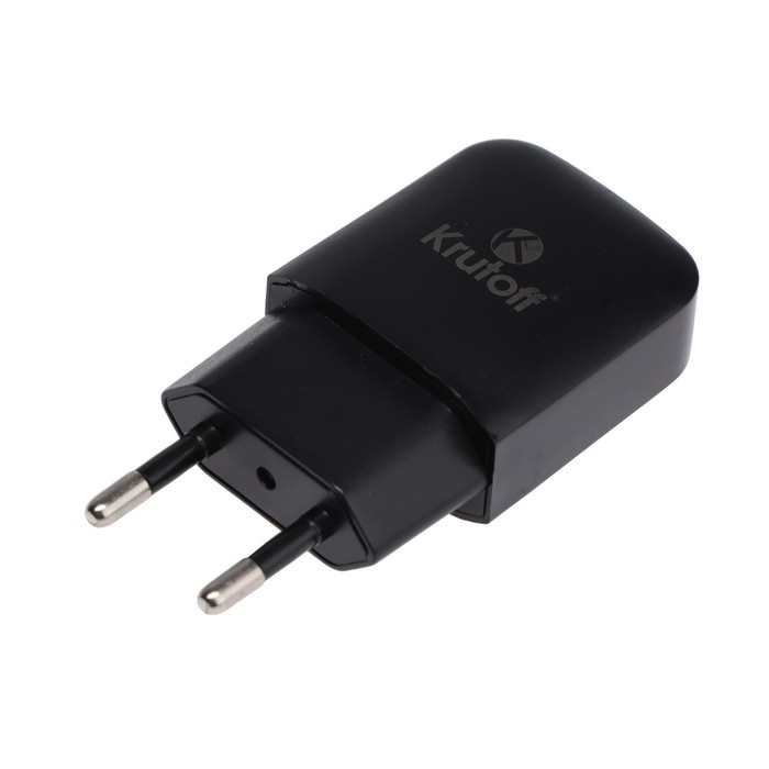 Сетевое зарядное устройство Krutoff CH-02, 1 USB, 2.1 A, черное