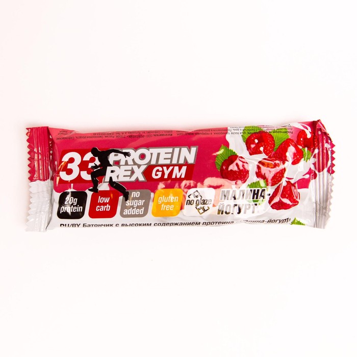 

Батончик ProteinRex Малина-йогурт с выс. содерж. протеина 60г