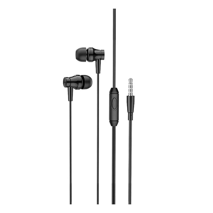 Наушники Borofone BM67 Talent, вакуумные, микрофон, Jack 3.5 мм, кабель 1.2 м, чёрные наушники borofone bm67 talent вакуумные микрофон jack 3 5 мм кабель 1 2 м чёрные