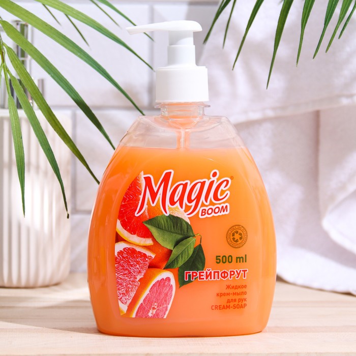 magic boom крем мыло жидкое жасмин 500 мл 625 г Жидкое крем-мыло Magic Boom, грейпфрут, 500 мл