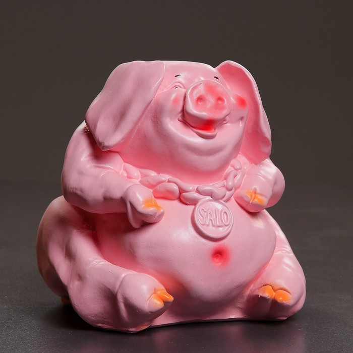 Копилка "Свин с цепочкой" микс