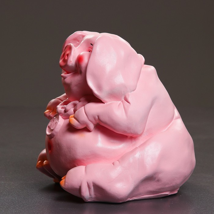 Копилка "Свин с цепочкой" микс