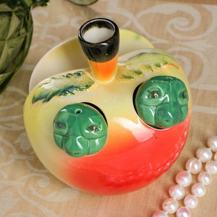 Набор для специй "Яблоко" 3 предмета, цветной