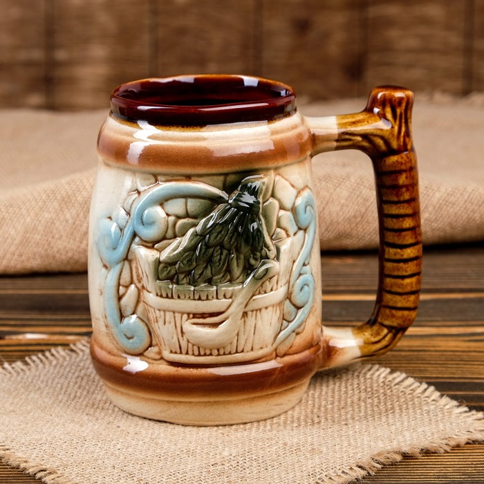 Кружка для пива "С лёгким паром" 0,7 л, микс