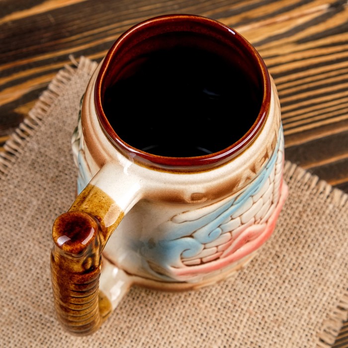 Кружка для пива "С лёгким паром" 0,7 л, микс