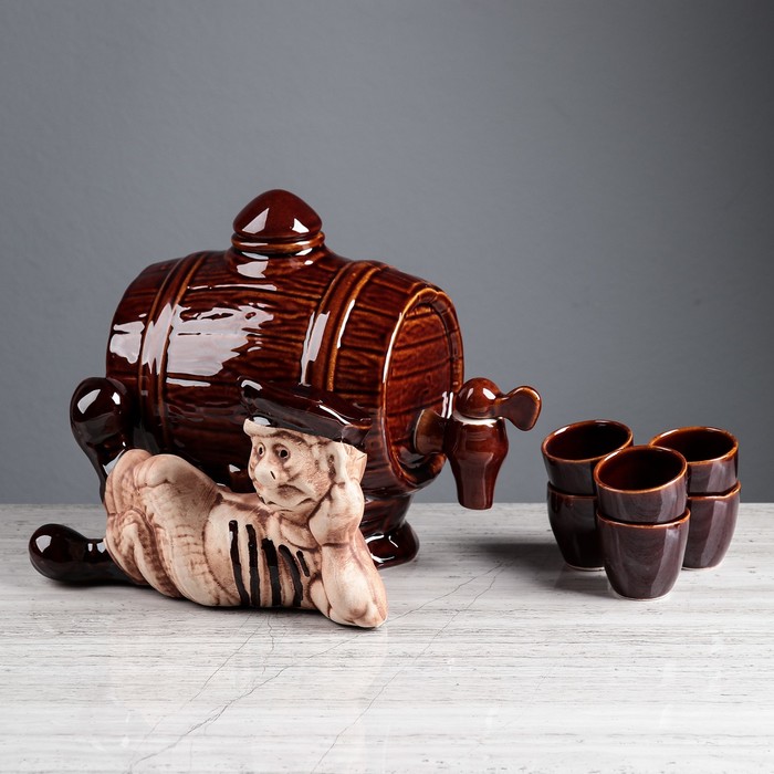 Бочка для вина с рюмками "Моряк" 4 л