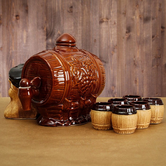 Бочка для вина с рюмками "Моряк" 4 л