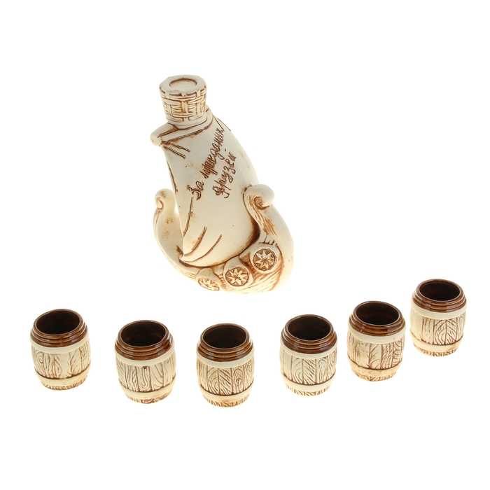 Штоф с рюмками "Ладья" 7 предметов, 1,1 л